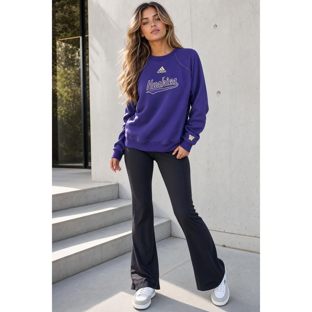 UW‎ Washington Huskies Adidas Sweatshirt Womens M Purple Collegiate Athleisure